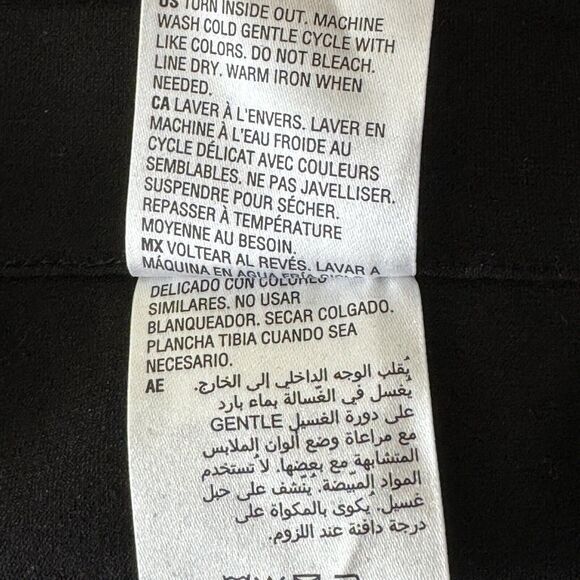 Bar III Large Career Pants Pockets Hi-Rise Pull-On Stretch Cuffed Hems Black New - Picture 9 of 10